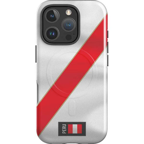 Peru Soccer Flag iPhone 16 Pro Max Magsafe Impact Case